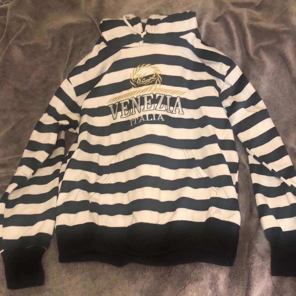 Venezia striped hooded sweatshirt
